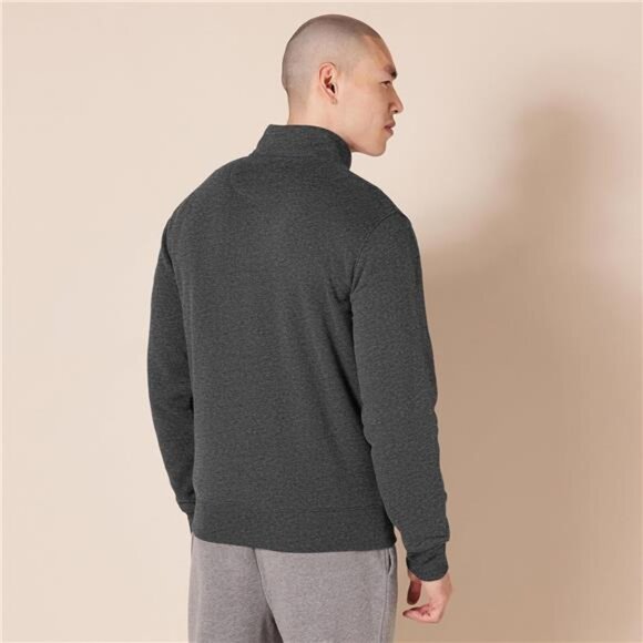 Mens Fleece Zip Up Sweatshirt Mock Neck Casual Pullover Warm Cozy Everyday Jacke - Picture 3 of 7